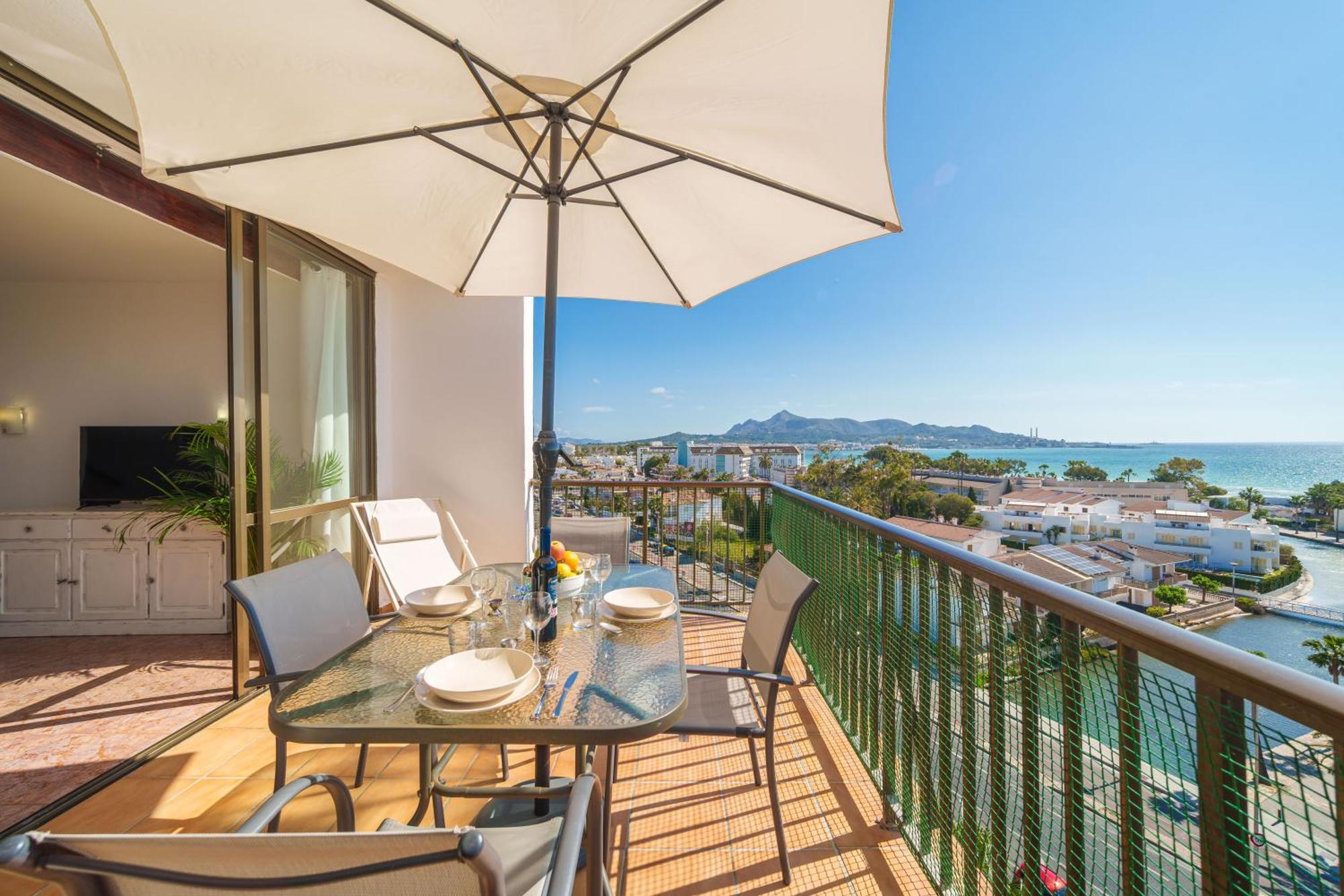 The Shell Ll New At The Beach, With Sea Views And Swimming Pool Appartement Alcúdia